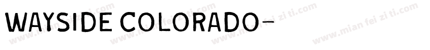 wayside colorado字体转换